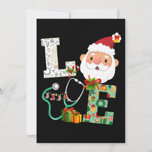 Cartes Pour Fêtes Annuelles Noël aux Infirmières amoureuses Père Noël Noël