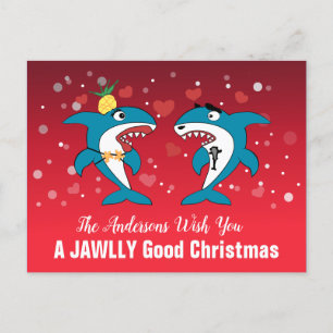 Cartes Pour Fêtes Annuelles Noël aux requins