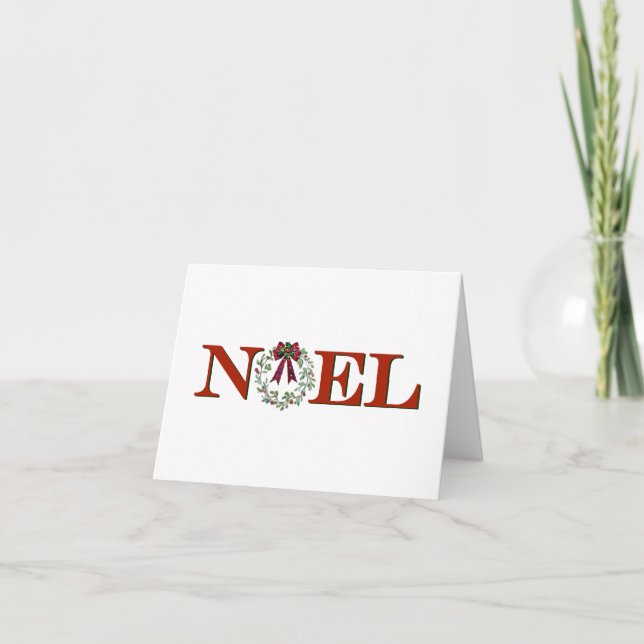 Cartes Pour Fêtes Annuelles Noël avec couronne (Devant)