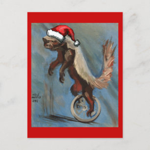 Cartes Pour Fêtes Annuelles Noël avec le blaireau de miel