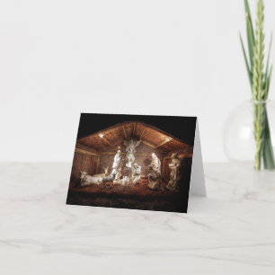 Cartes Pour Fêtes Annuelles Noël Avent Jésus Nativité Manger Scène