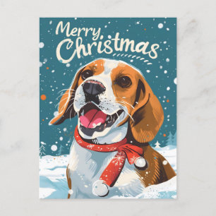 Cartes Pour Fêtes Annuelles Noël beagle