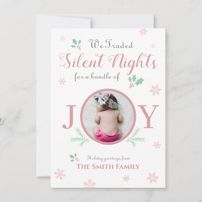 Cartes Pour Fêtes Annuelles Noël bébé mignon (Devant)