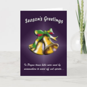 Cartes Pour Fêtes Annuelles Noël Bell (or/pourpre)