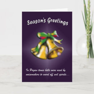 Cartes Pour Fêtes Annuelles Noël Bell (or/pourpre)
