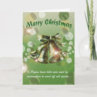 Cartes Pour Fêtes Annuelles Noël Bell (vert)