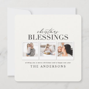 Cartes Pour Fêtes Annuelles Noël bénédiction multi photo plaid