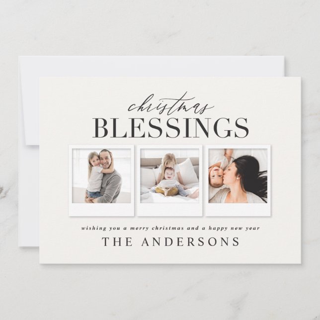 Cartes Pour Fêtes Annuelles Noël bénédiction multi photo plaid (Devant)