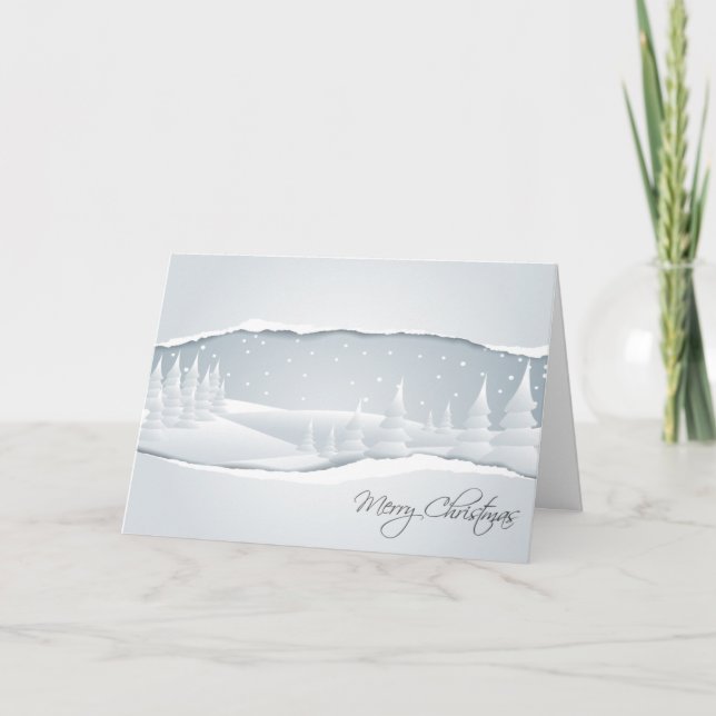 Cartes Pour Fêtes Annuelles Noël blanc (Devant)