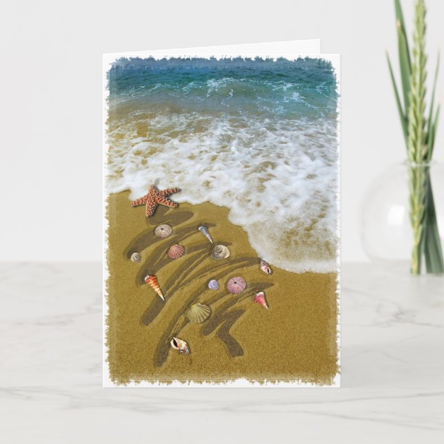Cartes Pour Fêtes Annuelles Noël blanchi sur la côte (Devant)
