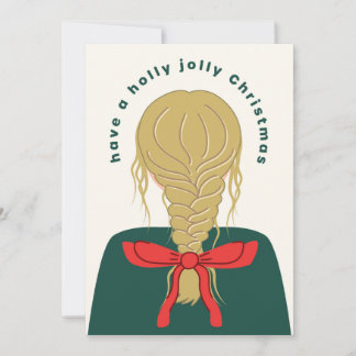 Cartes Pour Fêtes Annuelles Noël Blonde Bow