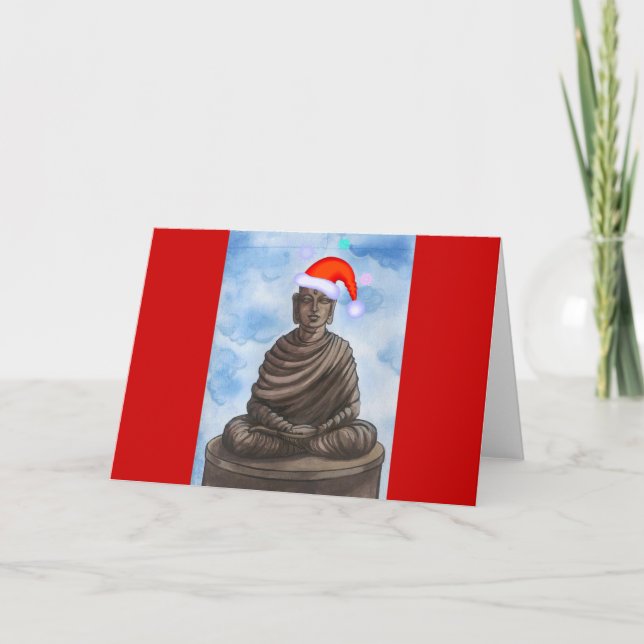Cartes Pour Fêtes Annuelles Noël Bouddha ! (Devant)
