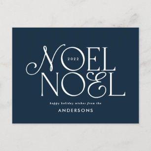 Cartes Pour Fêtes Annuelles Noel brillant coloré script géométrique Noël