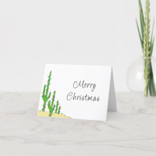 Cartes Pour Fêtes Annuelles Noël Cactus Désert Sud-Ouest