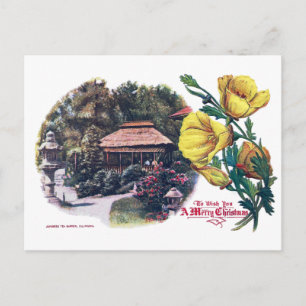 Cartes Pour Fêtes Annuelles Noël californien au Jardin japonais du thé