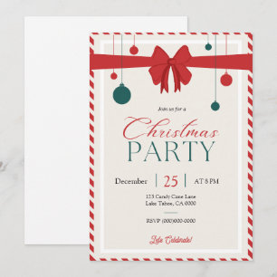 Cartes Pour Fêtes Annuelles Noël Canne de Bonbon