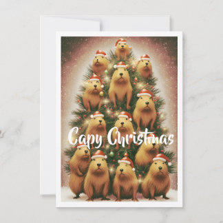 Cartes Pour Fêtes Annuelles Noël Capybara