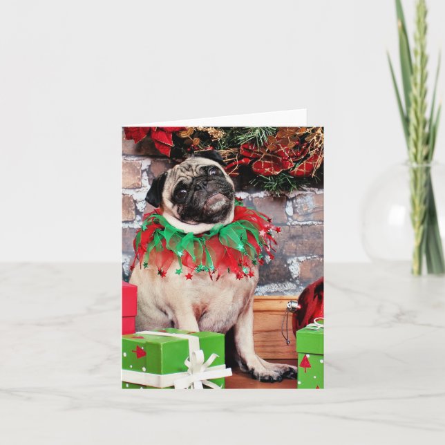 Cartes Pour Fêtes Annuelles Noël - Carlin - Lily Lou (Devant)