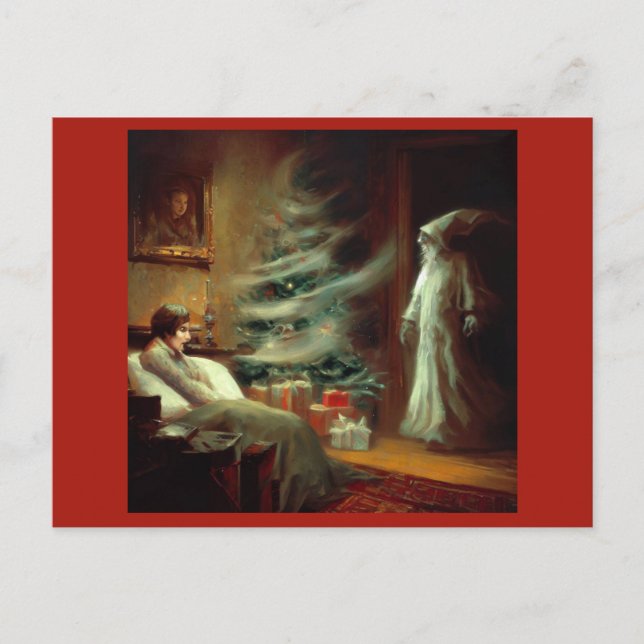Cartes Pour Fêtes Annuelles Noël Carol Fantôme de Noël présent (Devant)