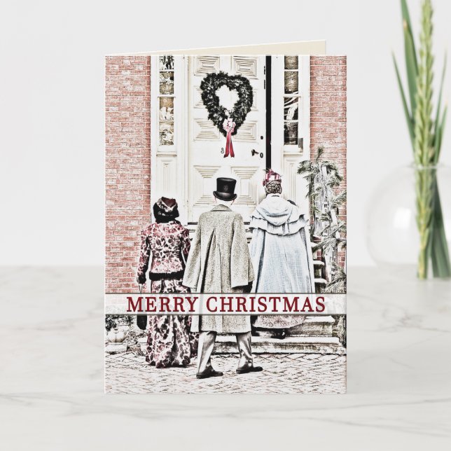 Cartes Pour Fêtes Annuelles Noël - Célébration historique du Vieux Château Nou (Devant)