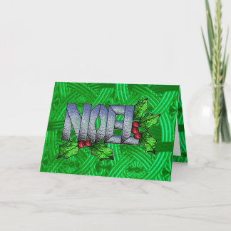 Cartes Pour Fêtes Annuelles Noel celtique en verre tendu