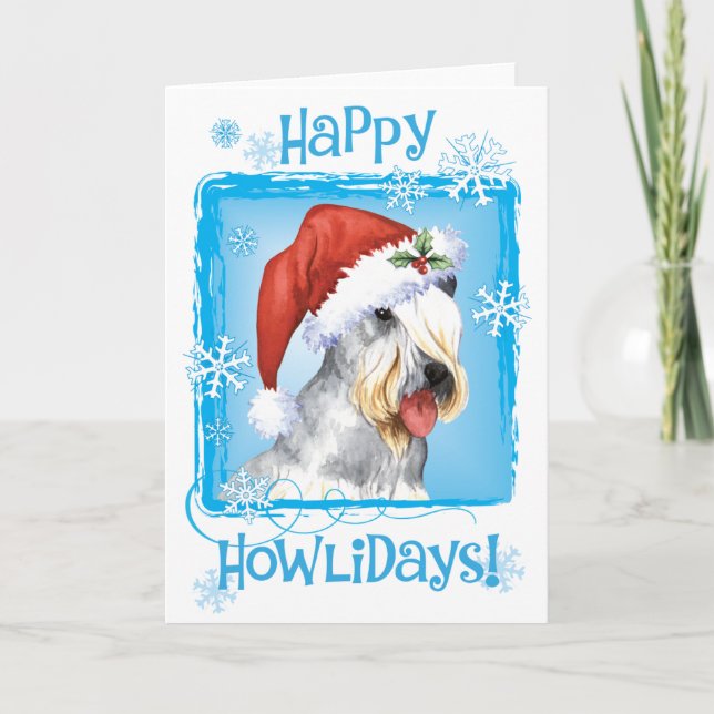 Cartes Pour Fêtes Annuelles Noël Cesky Terrier (Devant)