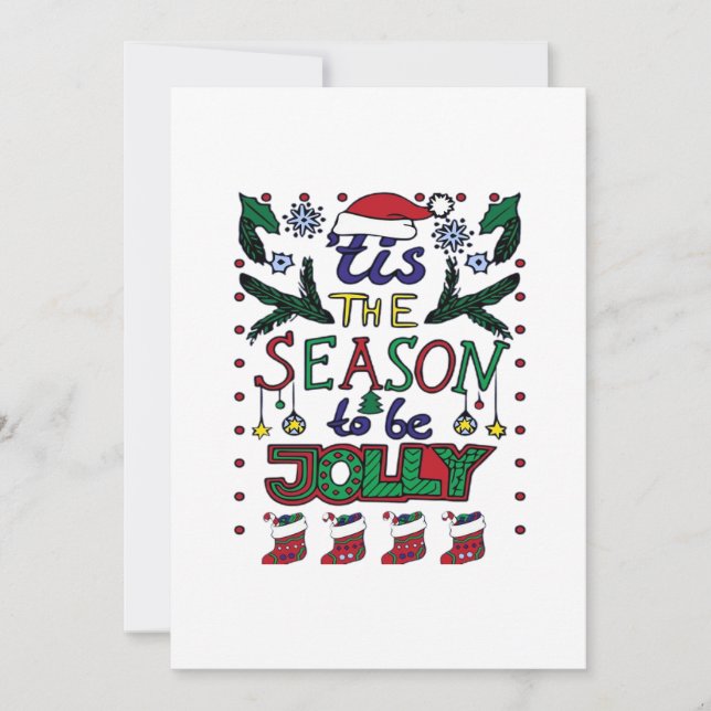 Cartes Pour Fêtes Annuelles Noël C'Est La Saison (Devant)