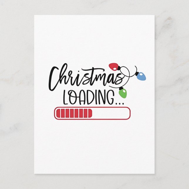 Cartes Pour Fêtes Annuelles Noël Chargement des lumières de Noël (Devant)