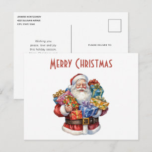 Cartes Pour Fêtes Annuelles Noël classique de Jolly Santa Claus