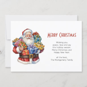 Cartes Pour Fêtes Annuelles Noël classique de Jolly Santa Claus