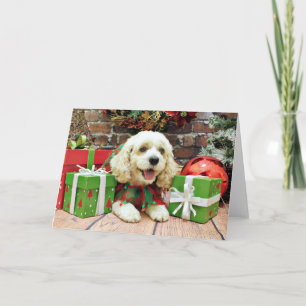 Cartes Pour Fêtes Annuelles Noël - Cockapoo - Clancy