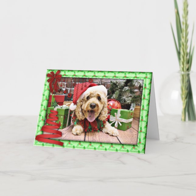 Cartes Pour Fêtes Annuelles Noël - Cockapoo - Sadie (Devant)