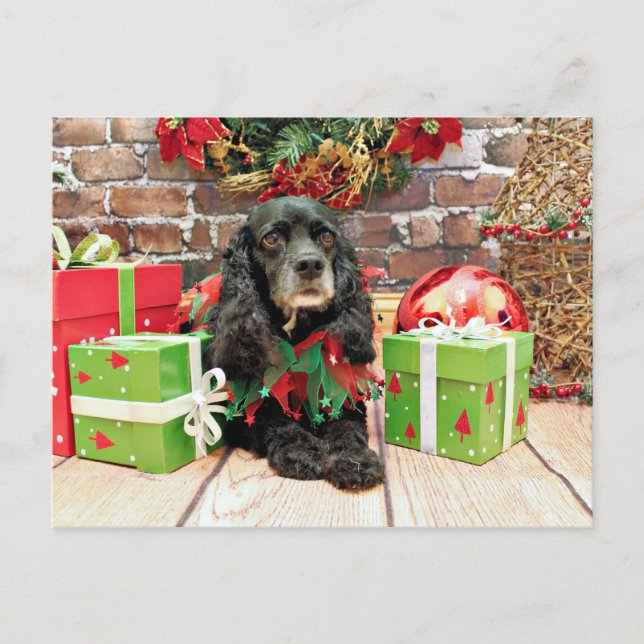 Cartes Pour Fêtes Annuelles Noël - cocker - lis (Devant)