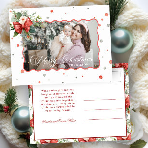 Cartes Pour Fêtes Annuelles Noël Coquette Nœud, Cadre Ruban 1 Photo