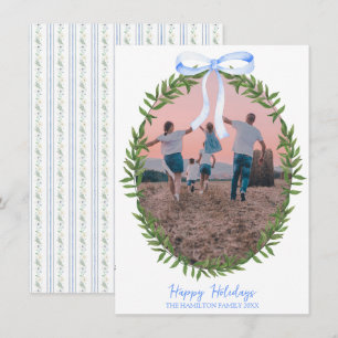 Cartes Pour Fêtes Annuelles Noël Coquette Wreath Photo Grandelle du millénaire