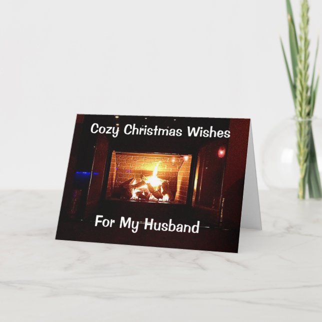 CARTES POUR FÊTES ANNUELLES NOËL COSY SOUHAITE POUR MON "MARI" (Devant)