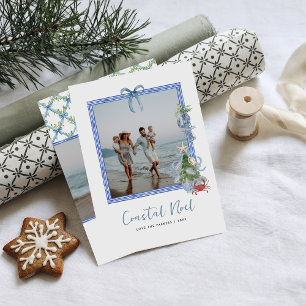 Cartes Pour Fêtes Annuelles Noël Côtiers   Photo de Noël élégant au bord de la