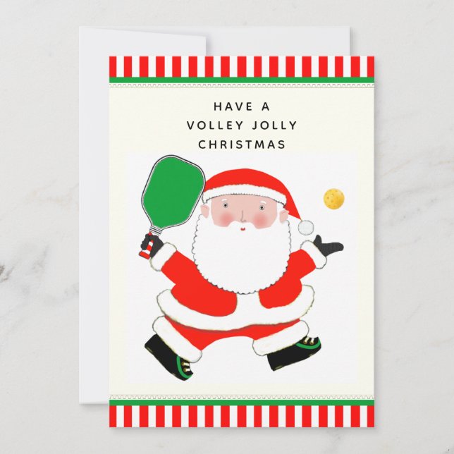 Cartes Pour Fêtes Annuelles Noël créatif de Pickleball (Devant)