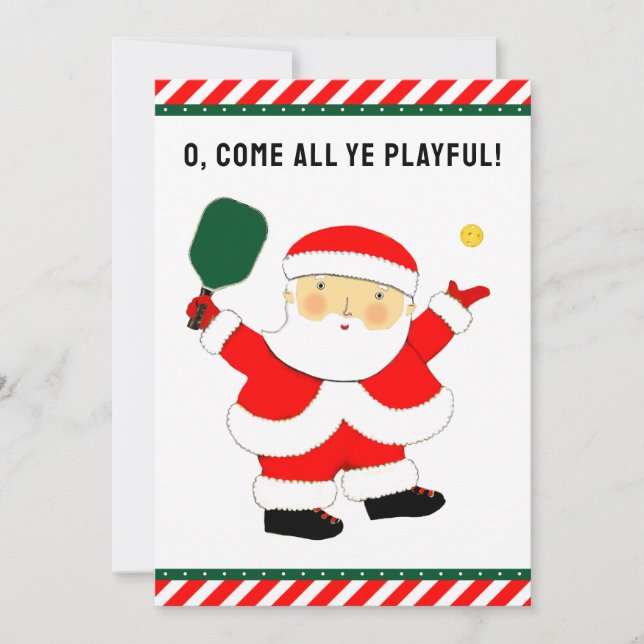 Cartes Pour Fêtes Annuelles Noël créatif de Pickleball (Devant)