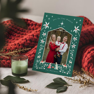Cartes Pour Fêtes Annuelles Noël Crèche religieuse Scène Famille Photo