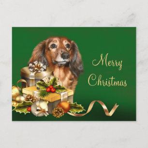 Cartes Pour Fêtes Annuelles Noël Dachshund