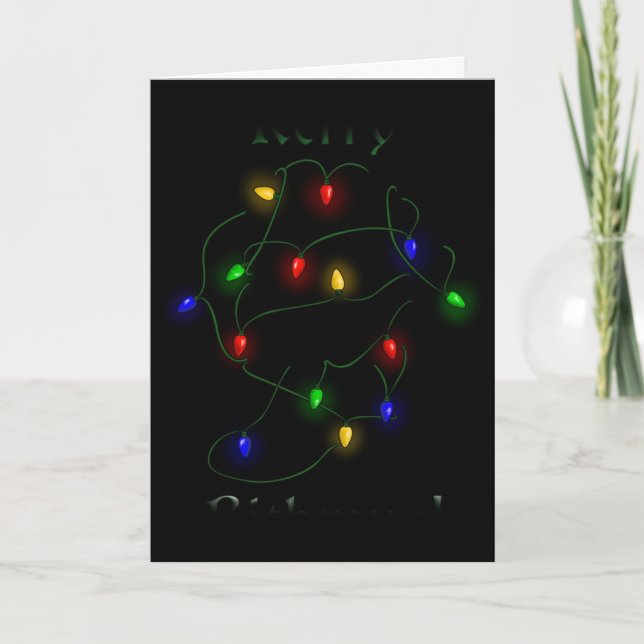 Cartes Pour Fêtes Annuelles Noël Dachshund (Devant)