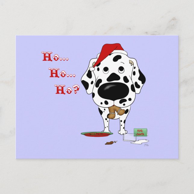 Cartes Pour Fêtes Annuelles Noël dalmatien (Devant)