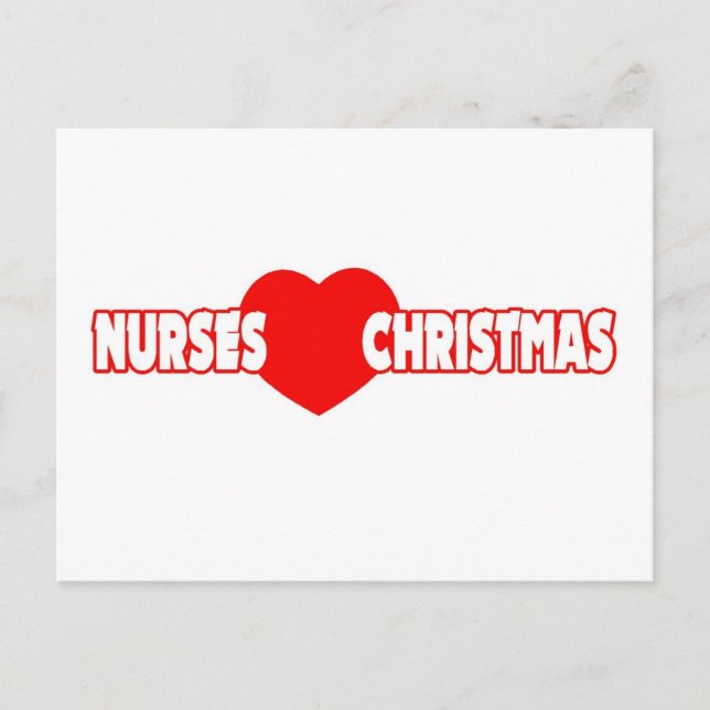Cartes Pour Fêtes Annuelles Noël d'amour d'infirmières (Devant)