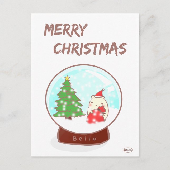 Cartes Pour Fêtes Annuelles Noël dans Crystal Ball (Devant)