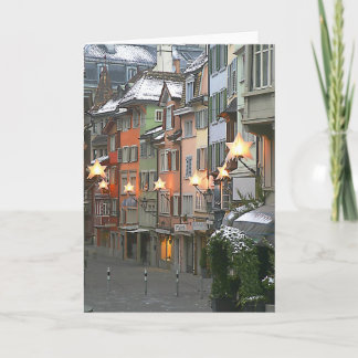 Cartes Pour Fêtes Annuelles Noël Dans La Vieille Ville