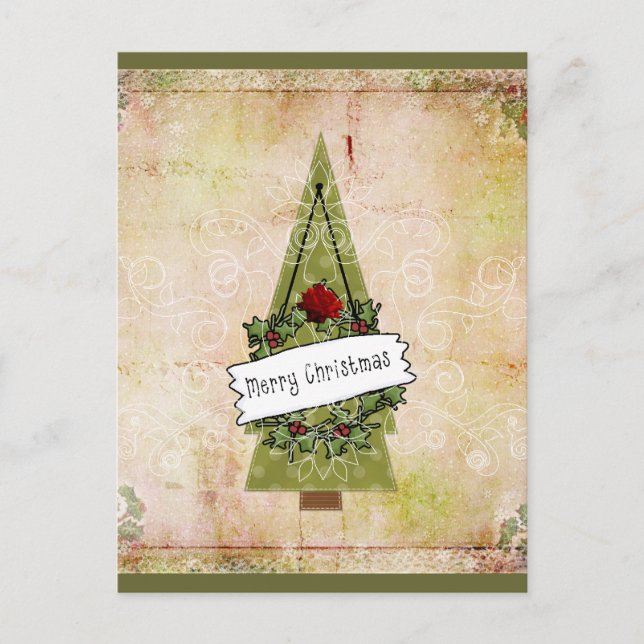 Cartes Pour Fêtes Annuelles Noël dans l'arbre de juillet (Devant)