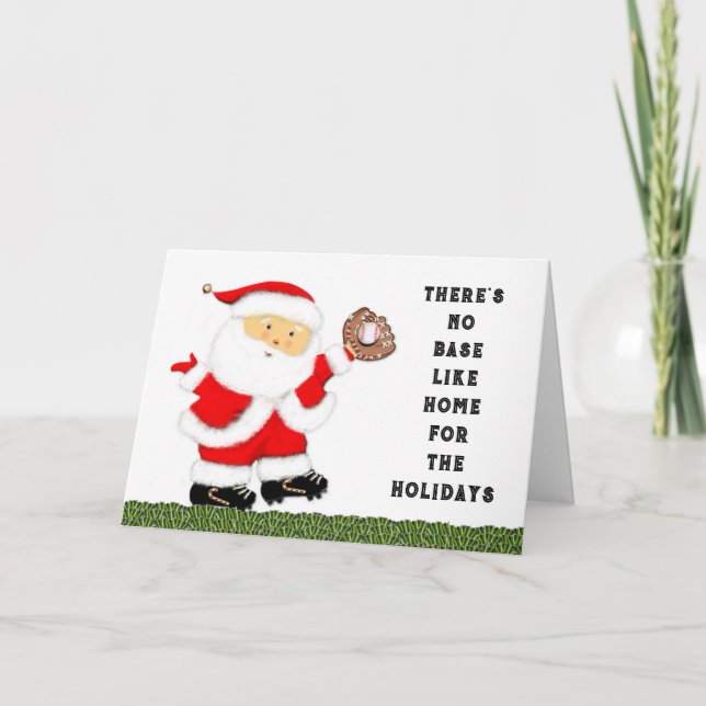 Cartes Pour Fêtes Annuelles Noël de base-ball (Devant)