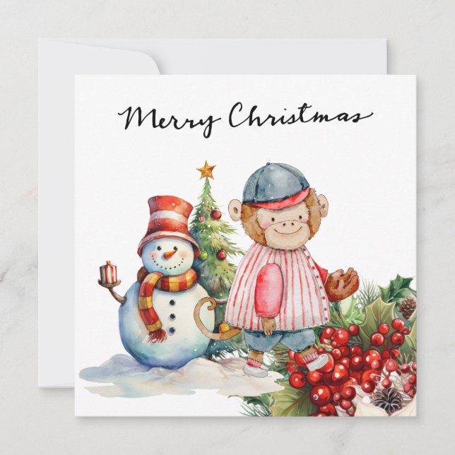 Cartes Pour Fêtes Annuelles Noël de baseball (Devant)
