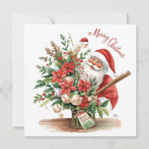 Cartes Pour Fêtes Annuelles Noël de baseball